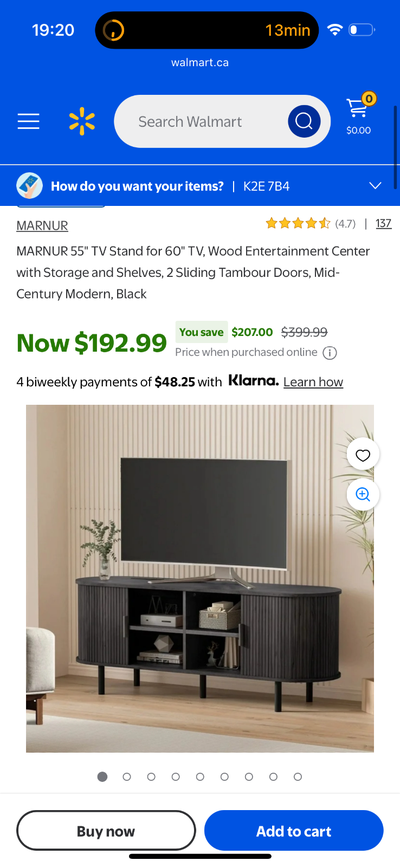 tambour tv unit 55” with electric plugs, View more