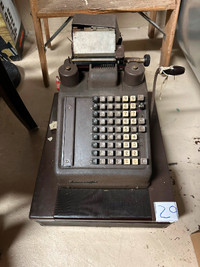 Vintage Burroughs cash register