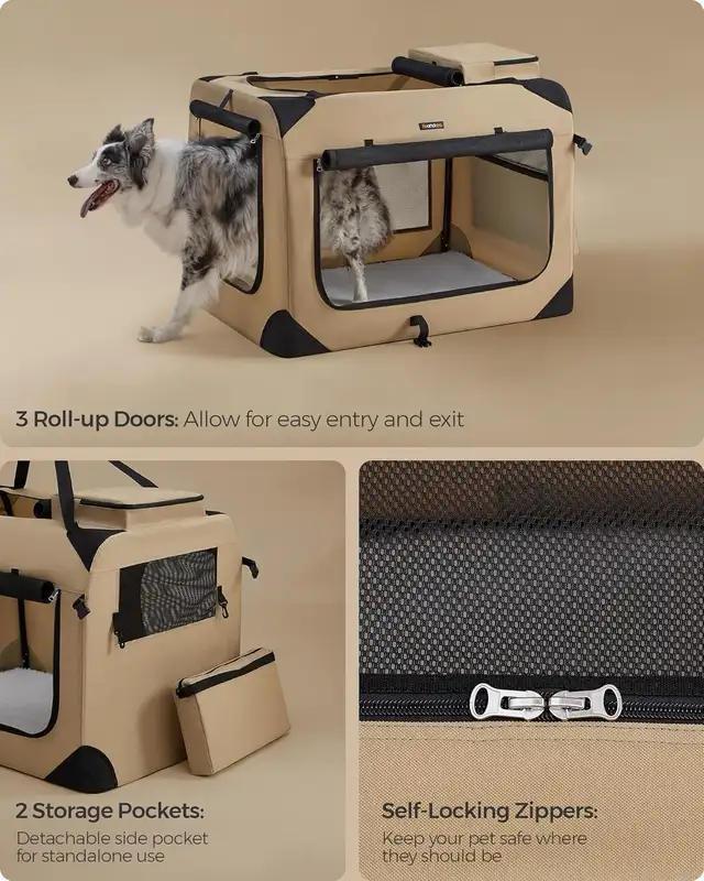 36"L x 25"W x 25"H, Medium Collapsible Soft Dog Crate in Other in Markham / York Region - Image 8