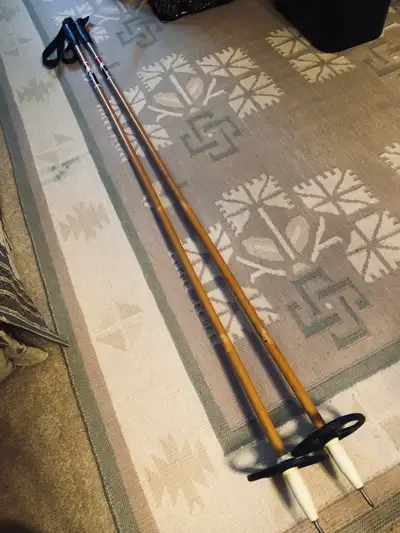 vintage bamboo ski poles, View more