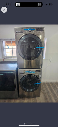New!! LG 27"inch front load stainless washer dryer set