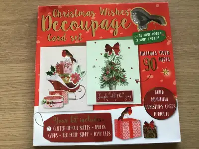 Christmas Wishes Decoupage Card Set, View more
