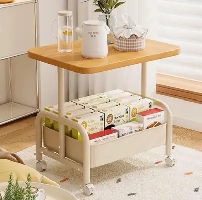 New-2-Tier End Table/ Nightstand Sofa Side Table/ Storage Cart, View more