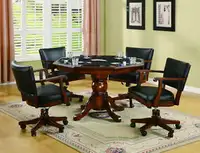 Poker Sets in stock now! Game tables, game chairs, & dining sets