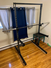 Squat, pull up, chest press rack, olympic bar