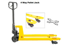 4 way pallet jack standard size 5,500 lb capacity