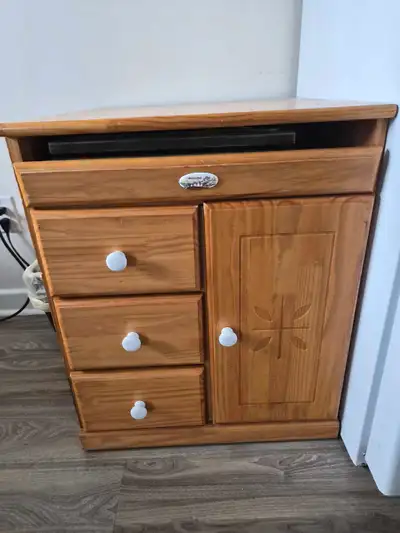 Wooden Side Table with Drawers, View more