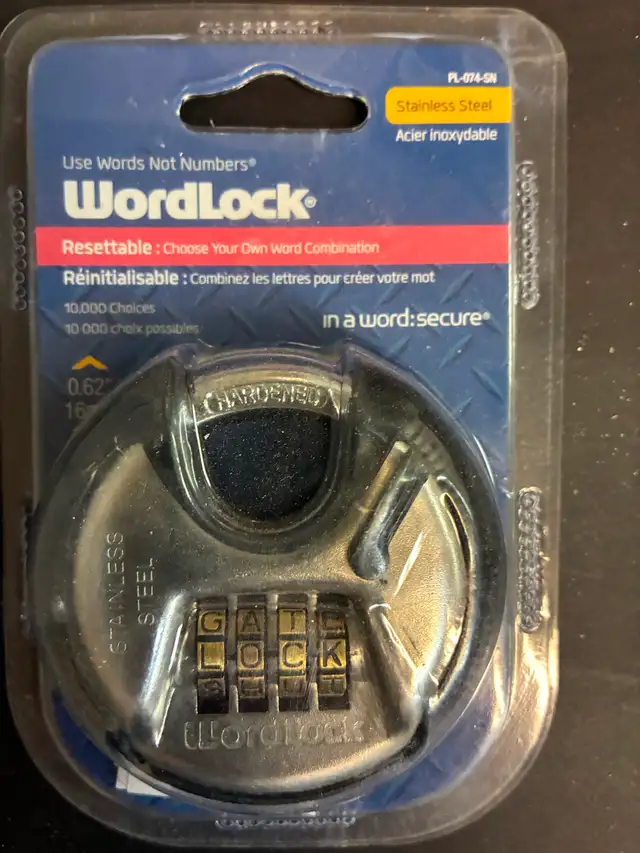 Wordlock Resettable Combination Lock in Other in St. Catharines - Image 2