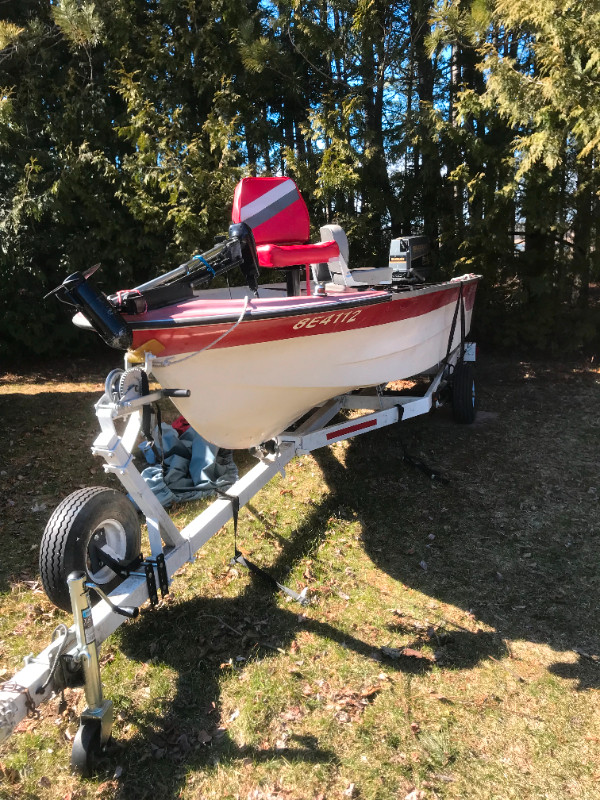 15' Fishing boat with casting deck, 25hp and Trailer in Powerboats & Motorboats in Barrie