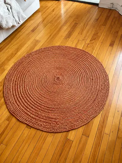 Tapis en jute orange , View more