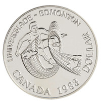 1983 Royal Canadian Mint EDMONTON WORLD UNIVERSITY GAMES SILVER