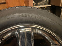 5 tires w Chrome Rims