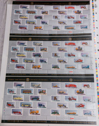 1996 Historic Land Vehicles Uncut Press Sheet