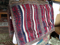 Kilim & Leather Saddlebags for a camel.