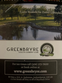 Greenbryre golf pass