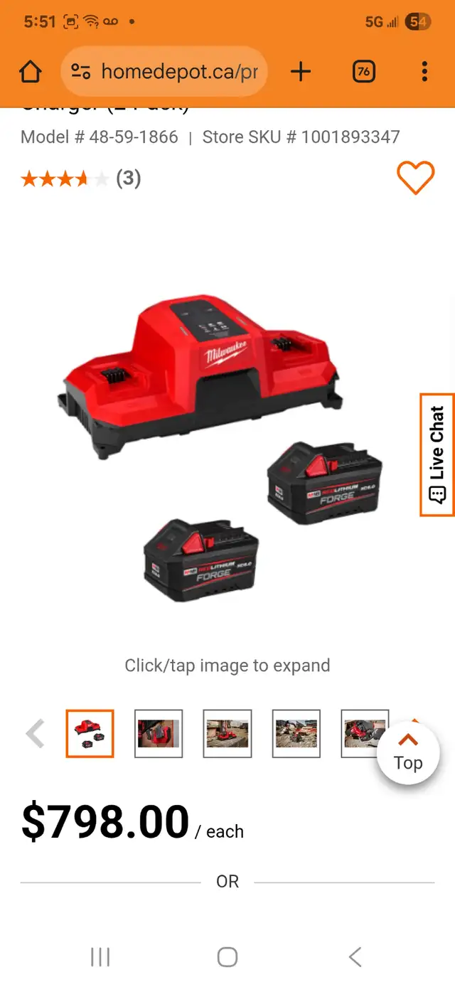 Milwaukee Tool 18V M18 Li-Ion (XC) 6.0 Ah REDLITHIUM Battery in Power Tools in Windsor Region - Image 5