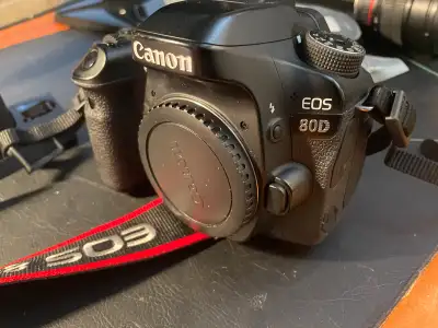 **Canon EOS 80D - Excellent Condition - $600 obo. with 3 batteries all with chargers. This reliable...