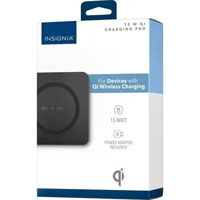 Insignia- 15 W Qi Certified Wireless Charging Pad for Android, View more
