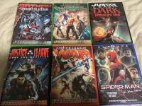 Original superhero DVD movies in new custom DVD cases as shown.