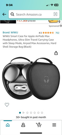 WIWU Smart Case for Apple AirPods Max Headphones, Ultra-Slim 