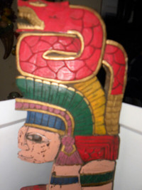 Old Aztec Wood Carving