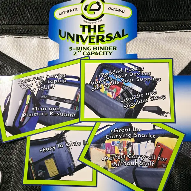 Lot of NEW UNUSED 3 inch D-ring binders & NEW Binder Carry Case in Storage & Organization in St. Albert - Image 5