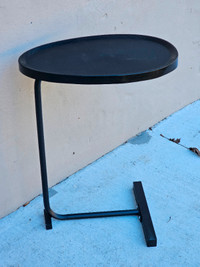 Egg-shaped Black Side Table for Sale!