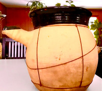Antique 1950's Japanese Kyusu Earthenware Herbal Remedy Tea Pot