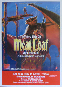 Meat Loaf 1998 Original BUS SHELTER Tour Poster MASSIVE 40X60"!