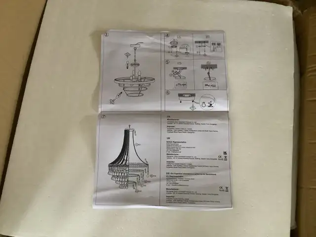 *New Tochic House of Hampton  crystal 6 light chandelier-black in Indoor Lighting & Fans in Hamilton - Image 6