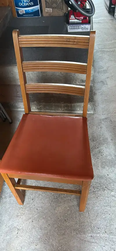 Chairs wood three of them, View more