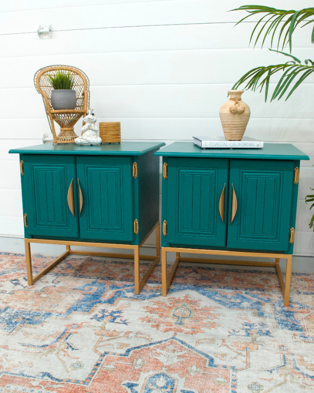 Professionally Painted Emerald Green Night Stands End Tables in Other Tables in Saskatoon - Image 3
