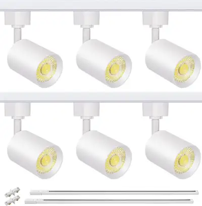 ❤️✅NEW IN BOX: 6-Light LED Track Lighting Kit with Track Rails, View more