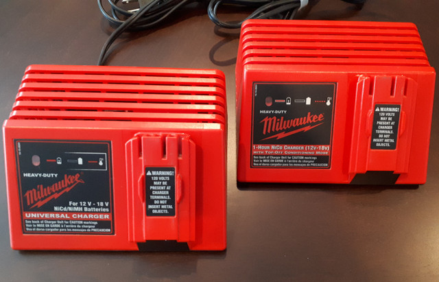 Lot of (2) Milwaukee 48-59-0255 12-18V NiCd Chargers; Louisbourg in Power Tools in Cape Breton
