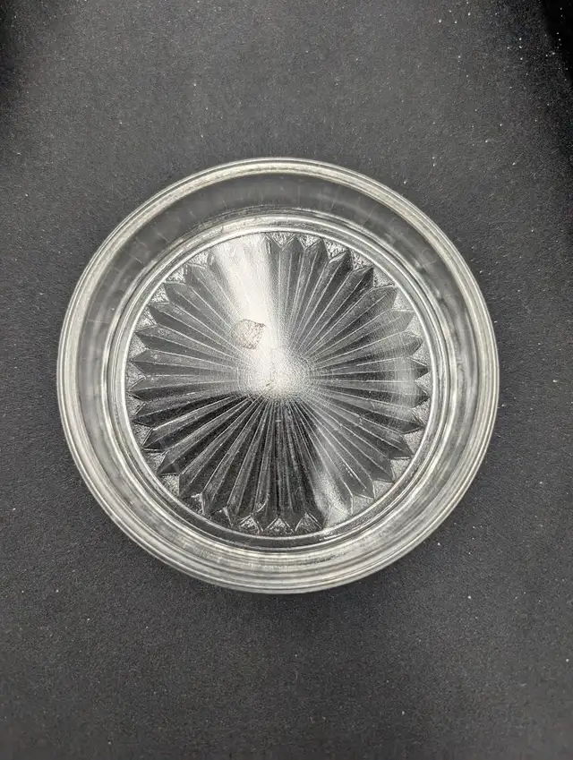 Vintage Glass and Chrome Butter Dish / Condiment Dish in Kitchen & Dining Wares in Calgary - Image 11