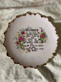 Porcelain Plate, Mother