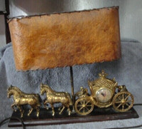 horse and carriage clock and lamp
