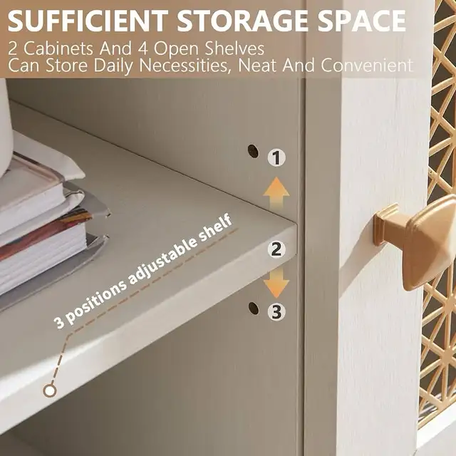 59" long Mid Century Modern White TV Stand for tv 65" in TV Tables & Entertainment Units in Markham / York Region - Image 4