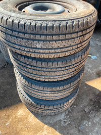 P245/70R16 Bridgestone Tires with Steel Rims,