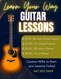 Guitar lessons, Starting for less than $20