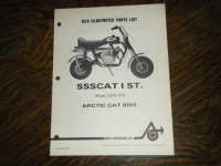 Arctic Cat 2300-001 SSScat 1 ST Mini Bike 1970  Parts List