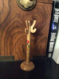 6” wooden coat rack for a dollhouse, $2