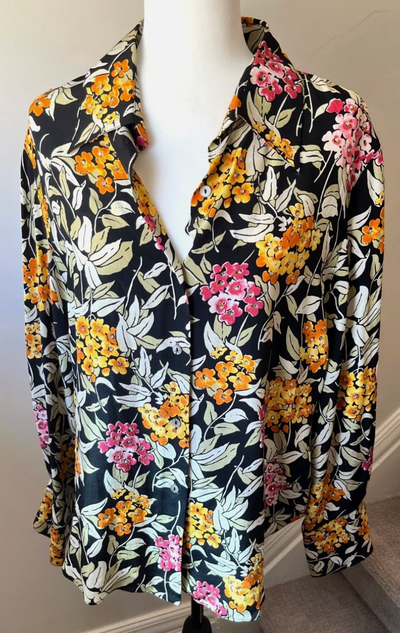 Vintage REDD Jeans 100% Silk Blouse Size 12, View more