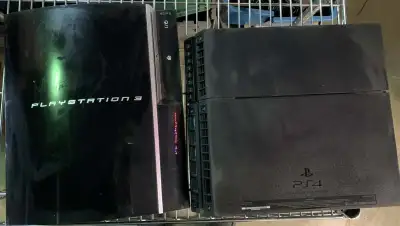 Assorted - Sony PlayStation   PS3 & PS4  Black Console Gaming, View more