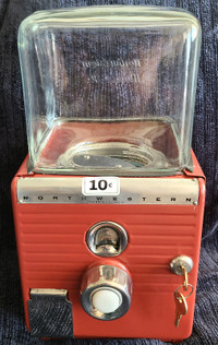 1949 Antique 5 CENT Northwestern Gumball Candy machine M- 49 Vintage  Porcelain