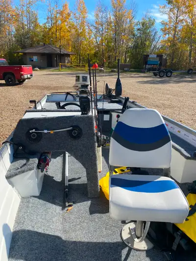 16' Fishing/Touring Boat recently carpeted. Comfortable fishing platform for 3 and easily hauls 4 ad...