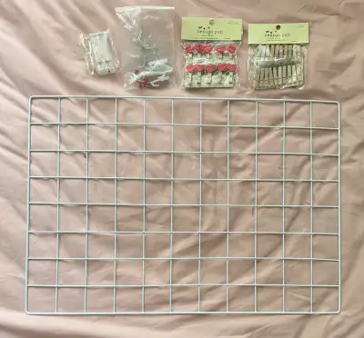 White Grid Wall Panel Display + Accessories, View more