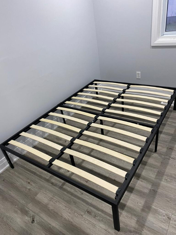 NEW Metal Platform Bed Frame Wood Slat Double Full size in Beds & Mattresses in Mississauga / Peel Region - Image 3