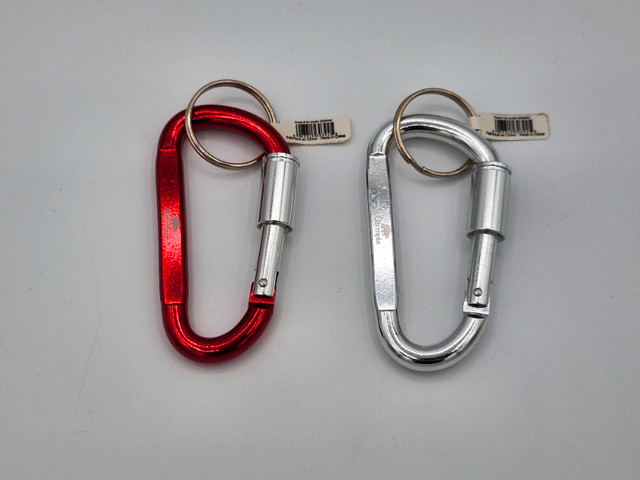 Olympia carabiners red or silver brand new / mousquetons neuf in Exercise Equipment in West Island