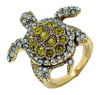 HEIDI DAUS SIZE 9 TURTLE STONES RING CRITTERS COLLECTION NEW